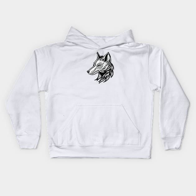 Ornamental wolf Kids Hoodie by stkUA